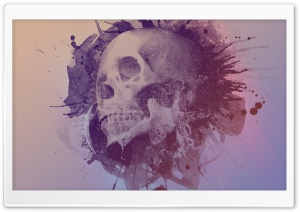 Watercolour Skull Design Ultra HD Wallpaper for 4K UHD Widescreen desktop, tablet & smartphone