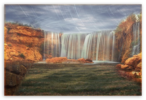 Waterfall UltraHD Wallpaper for Mobile 3:2 - DVGA HVGA HQVGA ( Apple PowerBook G4 iPhone 4 3G 3GS iPod Touch ) ;