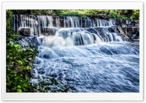 Waterfall Bushes Ultra HD Wallpaper for 4K UHD Widescreen Desktop, Lockscreen, Screensaver, TV, Tablet, Smartphone