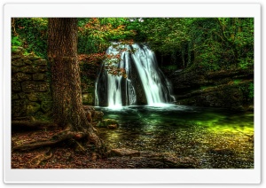 Waterfall Forest Ultra HD Wallpaper for 4K UHD Widescreen desktop, tablet & smartphone