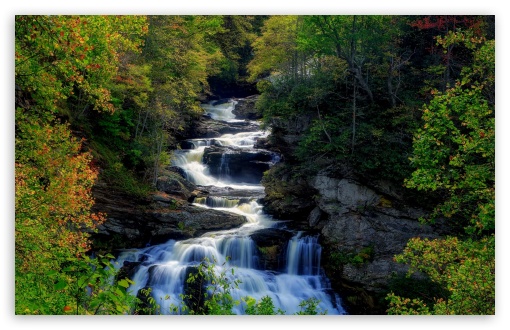 Waterfall, Forest, Nature UltraHD Wallpaper for HD 16:9 ; UltraWide 21:9 ; Widescreen 16:10 5:3 ; Fullscreen 4:3 5:4 3:2 ; Tablet 1:1 ; Mobile 9:16 10:16 2:3 3:5 3:4 ;