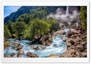 Waterfall, Green Nature Ultra HD Wallpaper for 4K UHD Widescreen desktop, tablet & smartphone