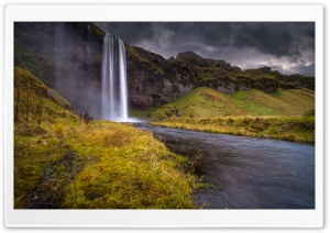 Waterfall, Iceland Ultra HD Wallpaper for 4K UHD Widescreen desktop, tablet & smartphone