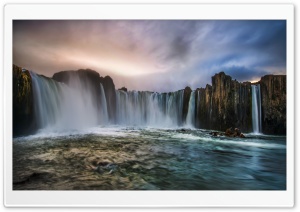 Waterfall In Iceland Ultra HD Wallpaper for 4K UHD Widescreen desktop, tablet & smartphone