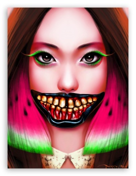 Watermelon Hair Color UltraHD Wallpaper for iPad 1/2/Mini ; Mobile 4:3 - UXGA XGA SVGA ;