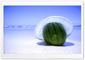 Watermelon On The Beach Ultra HD Wallpaper for 4K UHD Widescreen desktop, tablet & smartphone