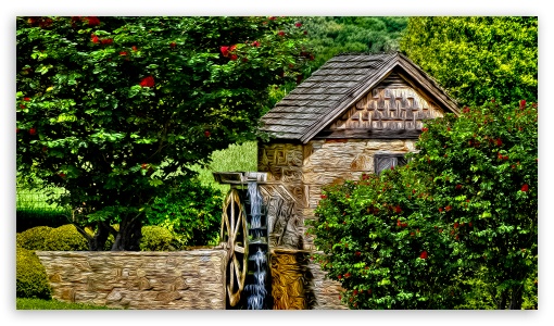 Waterwheel UltraHD Wallpaper for HD 16:9 ;