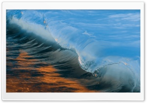 Wave Blue and Golden Ultra HD Wallpaper for 4K UHD Widescreen desktop, tablet & smartphone