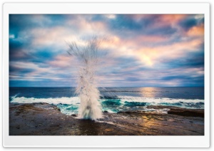Wave Crashing on Shore Ultra HD Wallpaper for 4K UHD Widescreen desktop, tablet & smartphone
