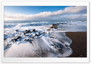 Waves Crashing On The Beach Ultra HD Wallpaper for 4K UHD Widescreen desktop, tablet & smartphone