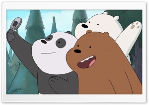 We Bare Bears Selfie Ultra HD Wallpaper for 4K UHD Widescreen Desktop, Lockscreen, Screensaver, TV, Tablet, Smartphone