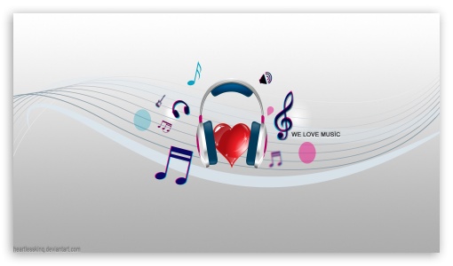 WE LOVE MUSIC UltraHD Wallpaper for HD 16:9 ;