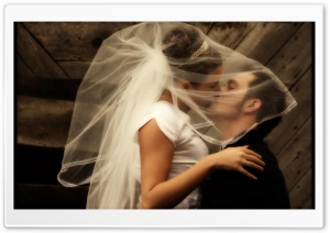Wedding Kiss Ultra HD Wallpaper for 4K UHD Widescreen desktop, tablet & smartphone