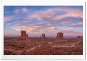 West and East Mittens Buttes, Monument Valley Navajo Tribal Park Ultra HD Wallpaper for 4K UHD Widescreen desktop, tablet & smartphone