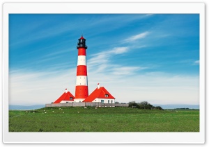 Westerheversand Lighthouse, Germany Ultra HD Wallpaper for 4K UHD Widescreen desktop, tablet & smartphone