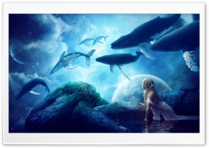 Whales Dream Ultra HD Wallpaper for 4K UHD Widescreen desktop, tablet & smartphone
