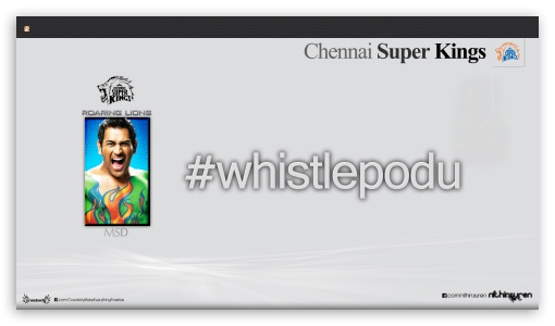 whistlepodu_CSK_nithin suren UltraHD Wallpaper for HD 16:9 ;