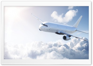 White Airplane Ultra HD Wallpaper for 4K UHD Widescreen desktop, tablet & smartphone