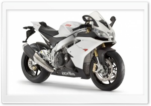 White Aprilia RSV4  Ultra HD Wallpaper for 4K UHD Widescreen Desktop, Lockscreen, Screensaver, TV, Tablet, Smartphone