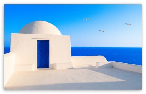 White Dome Santorini Greek Architecture UltraHD Wallpaper for UHD 16:9 ; HD 16:9 ; UltraWide 21:9 24:10 ; Widescreen 16:10 ; Tablet 1:1 ; Mobile 9:16 ;