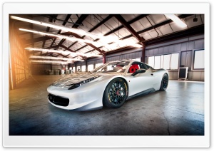 White Ferrari 430 Scuderia Ultra HD Wallpaper for 4K UHD Widescreen desktop, tablet & smartphone