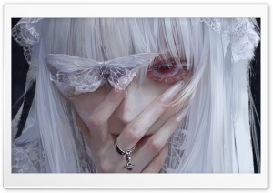 White Lady Portrait Art 4K UHD Wallpaper for Widescreen and UltraWide Desktop, UltraHD TV, Smartphone, Tablet