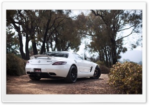 White Mercedes Benz AMG SLS Ultra HD Wallpaper for 4K UHD Widescreen desktop, tablet & smartphone