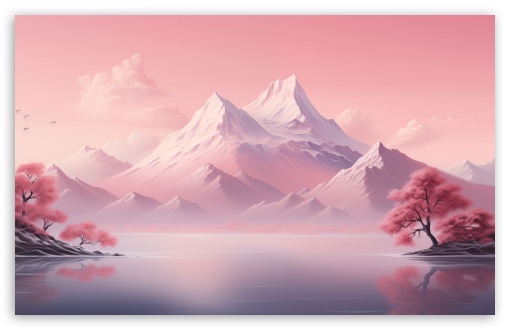 White Mountains, Lake, Pink Trees, Art UltraHD Wallpaper for UHD 16:9 ; HD 16:9 ; UltraWide 21:9 24:10 32:9 32:10 ; Widescreen 16:10 5:3 ; Fullscreen 4:3 5:4 3:2 ; Tablet 1:1 ; Mobile 9:16 9:19.5 9:20 9:21 9:22 10:16 2:3 3:5 3:4 ; Dual 16:10 5:3 16:9 4:3 5:4 3:2 ;