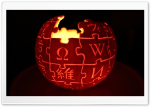 Wikipedia Logo Jack o' lantern Ultra HD Wallpaper for 4K UHD Widescreen desktop, tablet & smartphone