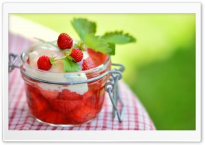 Wild Strawberries Dessert Ultra HD Wallpaper for 4K UHD Widescreen desktop, tablet & smartphone