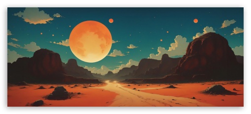 Wilderness illustration UltraHD Wallpaper for UltraWide 21:9 ;