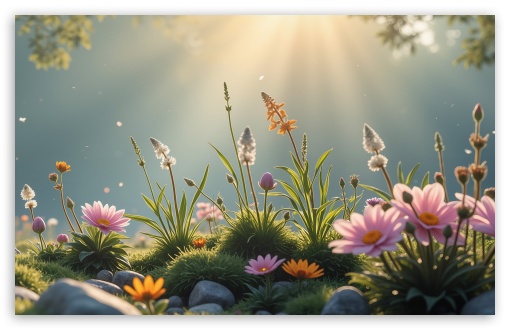 Wildflowers in a Field Digital Art UltraHD Wallpaper for UHD 16:9 ; HD 16:9 ; UltraWide 21:9 24:10 32:9 32:10 ; Widescreen 16:10 5:3 ; Fullscreen 4:3 5:4 3:2 ; Tablet 1:1 ; Mobile 9:16 9:19.5 9:20 10:16 2:3 3:5 3:4 ; Dual 16:10 5:3 16:9 4:3 5:4 3:2 ; Triple 16:10 5:3 16:9 4:3 5:4 3:2 ;