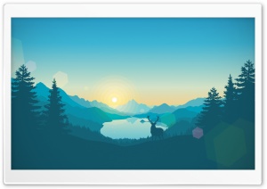 Wildlife Landscape Illustration Ultra HD Wallpaper for 4K UHD Widescreen desktop, tablet & smartphone