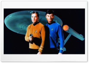 William Shatner Captain Kirk and Doctor McCoy 4K UHD Wallpaper for Widescreen and UltraWide Desktop, UltraHD TV, Smartphone, Tablet