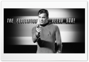 William Shatner Captain Kirk VIII Needs You 4K UHD Wallpaper for Widescreen and UltraWide Desktop, UltraHD TV, Smartphone, Tablet