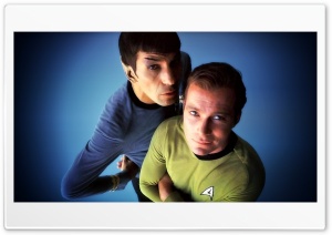 William Shatner Spock and Kirk 4K UHD Wallpaper for Widescreen and UltraWide Desktop, UltraHD TV, Smartphone, Tablet