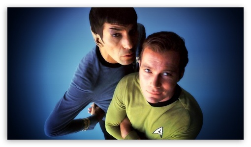 William Shatner Spock and Kirk UltraHD Wallpaper for HD 16:9 ;