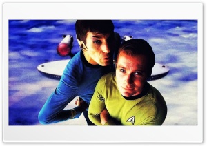 William Shatner Spock and Kirk Ver 2 4K UHD Wallpaper for Widescreen and UltraWide Desktop, UltraHD TV, Smartphone, Tablet