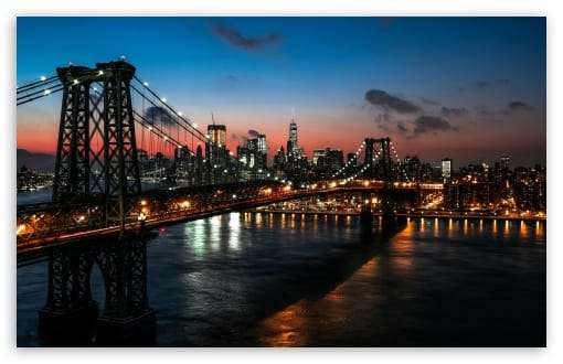 Williamsburg Bridge New York City UltraHD Wallpaper for UHD 16:9 ; HD 16:9 ; UltraWide 21:9 24:10 ; Widescreen 16:10 ; Fullscreen 3:2 ; Tablet 1:1 ;