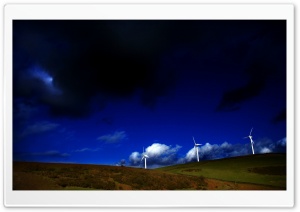 Wind Turbine Dark Ultra HD Wallpaper for 4K UHD Widescreen desktop, tablet & smartphone