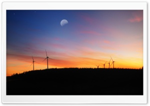 Wind Turbine Farm Ultra HD Wallpaper for 4K UHD Widescreen desktop, tablet & smartphone