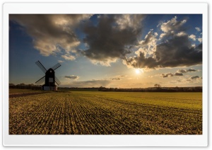 Windmill At The Sunset Ultra HD Wallpaper for 4K UHD Widescreen desktop, tablet & smartphone