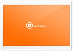 Windows 8 On Orange Background Ultra HD Wallpaper for 4K UHD Widescreen desktop, tablet & smartphone