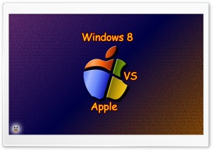 Windows 8 vs Apple Ultra HD Wallpaper for 4K UHD Widescreen Desktop, Lockscreen, Screensaver, TV, Tablet, Smartphone