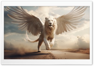 Winged Lion Ultra HD Wallpaper for 4K UHD Widescreen Desktop, Lockscreen, Screensaver, TV, Tablet, Smartphone