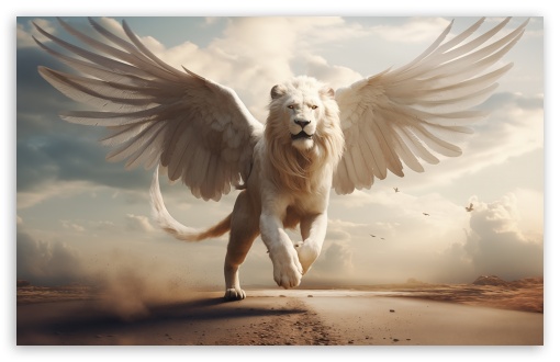 Winged Lion UltraHD Wallpaper for UHD 16:9 ; HD 16:9 ; UltraWide 21:9 24:10 ; Widescreen 16:10 5:3 ; Fullscreen 4:3 5:4 3:2 ; Tablet 1:1 ;