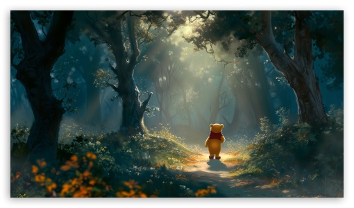 Winnie the Pooh Illustration UltraHD Wallpaper for UHD 16:9 2160p 1440p 1080p 900p 720p ; 8K UHD TV 16:9 Ultra High Definition 2160p 1440p 1080p 900p 720p ;