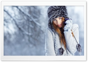 Winter Girl Portrait Ultra HD Wallpaper for 4K UHD Widescreen desktop, tablet & smartphone