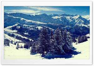 Winter Mountain Landscape Ultra HD Wallpaper for 4K UHD Widescreen desktop, tablet & smartphone