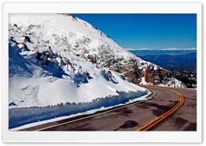 Winter Mountain Road Ultra HD Wallpaper for 4K UHD Widescreen desktop, tablet & smartphone